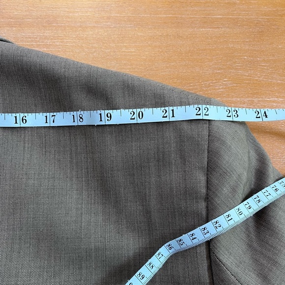 Jos A Bank travelers collection Men’s blazer jacket wool beige/grey 52L 2 button - Picture 10 of 16